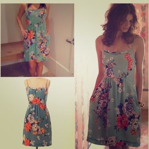 Moulinette Soeurs teal floral dress